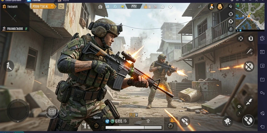 Screenshot gameplay mendebarkan dari 797K, tunjukkan aksi FPS yang intens.