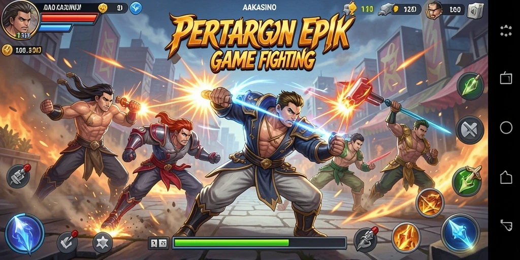 Gameplay seru AAKASINO dalam pertarungan epik.