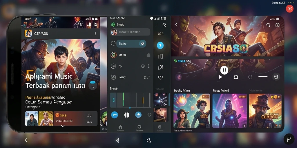 Tampilan gameplay CERIA33 yang menarik dengan koleksi lagu beragam.
