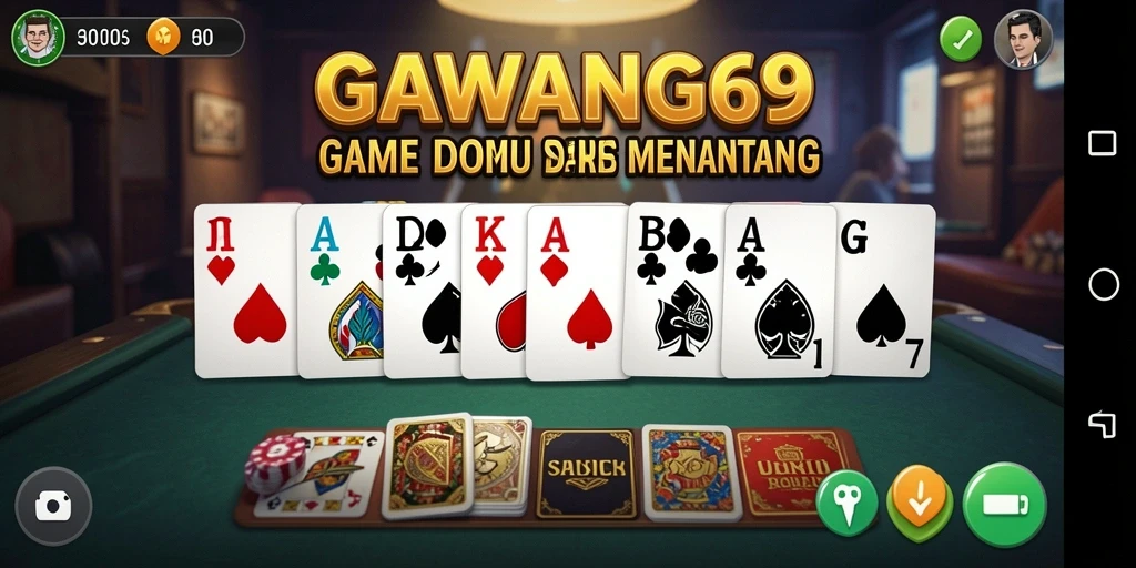 Tampilan gameplay Domino yang mendebarkan di GAWANG69.