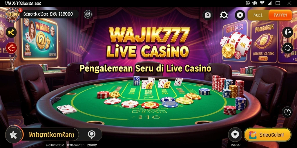 Gameplay seru di WAJIK777 dengan dealer langsung dan suasana kasino nyata.